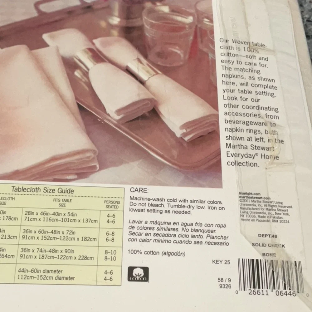 Martha Stewart 100% cotton